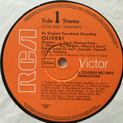 Oliver! サウンドトラック (Johnny Green) - CDインレイ