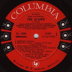 The Alamo Soundtrack (Dimitri Tiomkin) - cd-inlay