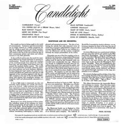 Candlelight Trilha sonora (	Mantovani , Various Artists) - CD capa traseira