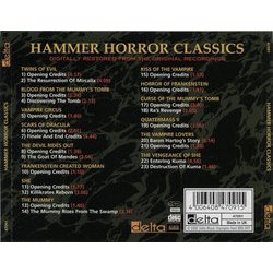Hammer Horror Classics Soundtrack (Various Artists) - CD Back cover