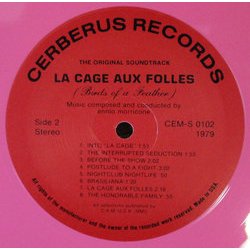 La Cage aux Folles Bande Originale (Ennio Morricone) - cd-inlay