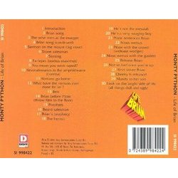 Life of Brian Soundtrack (Various Artists, Geoffrey Burgon) - CD Back cover