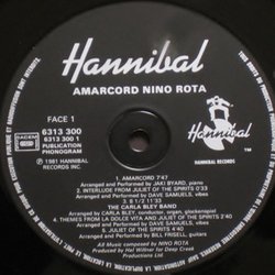 Amarcord Nino Rota Soundtrack (Nino Rota) - cd-cartula