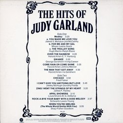 The Hits Of Judy Garland Soundtrack (Various Artists, Judy Garland) - CD Back cover