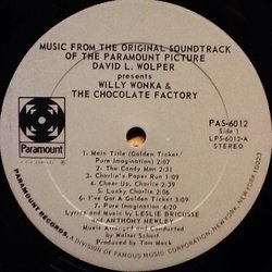 Willy Wonka & The Chocolate Factory Soundtrack (Various Artists, Leslie Bricusse, Anthony Newley) - cd-inlay