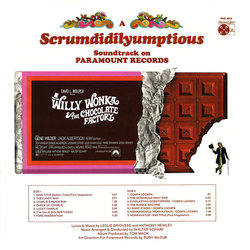 Willy Wonka & The Chocolate Factory Ścieżka dźwiękowa (Various Artists, Leslie Bricusse, Anthony Newley) - Tylna strona okladki plyty CD