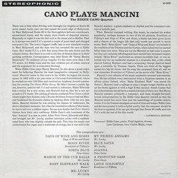 Cano Plays Mancini Soundtrack (Eddie Cano, Henry Mancini) - CD Back cover
