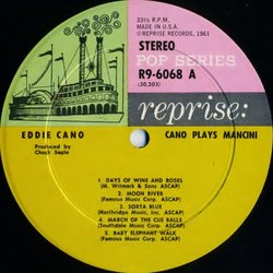 Cano Plays Mancini Colonna sonora (Eddie Cano, Henry Mancini) - cd-inlay