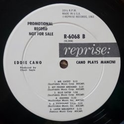 Cano Plays Mancini サウンドトラック (Eddie Cano, Henry Mancini) - CDインレイ