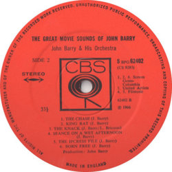 Great Movie Sounds of John Barry Bande Originale (John Barry) - cd-inlay