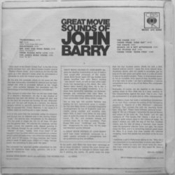 Great Movie Sounds of John Barry Soundtrack (John Barry) - CD Back cover