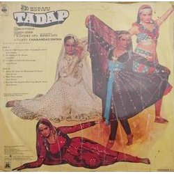 Tadap サウンドトラック (Asha Bhosle, Rajinder Krishan, Anuradha Paudwal, Laxmikant Pyarelal) - CD裏表紙
