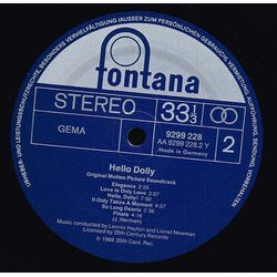 Hello, Dolly! Bande Originale (Lennie Hayton, Lionel Newman) - cd-inlay