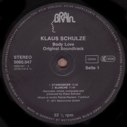 Body Love Soundtrack (Klaus Schulze) - cd-inlay