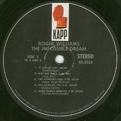 The Impossible Dream サウンドトラック (Various Artists, Roger Williams) - CDインレイ