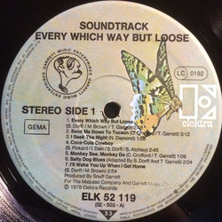 Every Which Way But Loose サウンドトラック (Various Artists, Steve Dorff) - CDインレイ