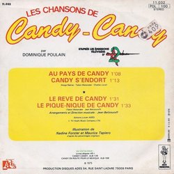Les Chansons de Candy-Candy Soundtrack (Various Artists, Dominique Poulain) - CD Back cover