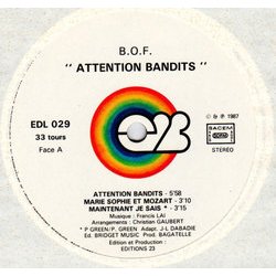 Attention bandits! サウンドトラック (Francis Lai) - CDインレイ