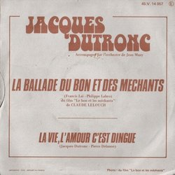 La Ballade du Bon et des Mchants Ścieżka dźwiękowa (Jacques Dutronc, Francis Lai) - Tylna strona okladki plyty CD