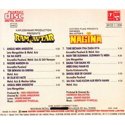 Ram-Avtar / Nagina Soundtrack (Various Artists, Anand Bakshi, Laxmikant Pyarelal) - CD Trasero