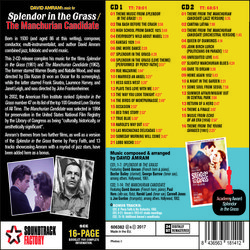 Splendor in the Grass / The Manchurian Candidate Soundtrack (David Amram) - CD Back cover