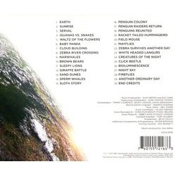 Earth: One Amazing Day Soundtrack (Alex Heffes) - CD Back cover