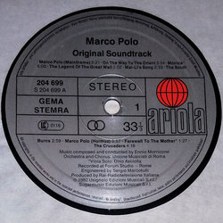 Marco Polo サウンドトラック (Ennio Morricone) - CDインレイ