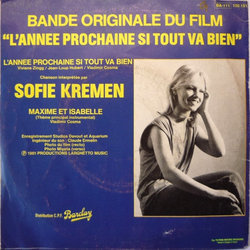 L'Anne Prochaine Si Tout Va Bien Soundtrack (Vladimir Cosma) - CD Trasero