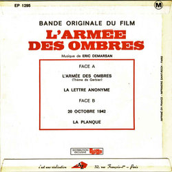 L'Armée Des Ombres Soundtrack (Éric Demarsan) - CD Back cover
