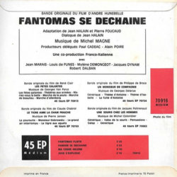 Fantmas se dchaine サウンドトラック (Michel Magne) - CD裏表紙