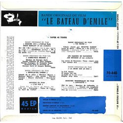 Le Bateau DEmile Colonna sonora (Jean Prodromids) - Copertina posteriore CD