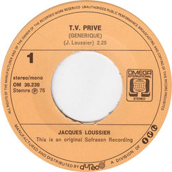 T.V. - Priv / Leslie's Jerk Ścieżka dźwiękowa (Jacques Loussier) - wkład CD