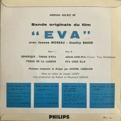Eva サウンドトラック (Michel Legrand) - CD裏表紙