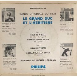 Le Grand Duc Et L'Hritire Ścieżka dźwiękowa (Michel Legrand) - Tylna strona okladki plyty CD