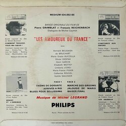  Les  amoureux du France Colonna sonora (Michel Legrand) - Copertina posteriore CD
