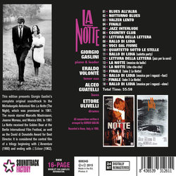 La Notte Soundtrack (Giorgio Gaslini) - CD Trasero