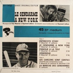 Le Gendarme  New-York Colonna sonora (Genevive Grad, Raymond Lefvre, Paul Mauriat) - Copertina posteriore CD