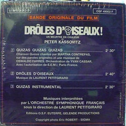 Drles D'Oiseaux Ścieżka dźwiękowa (Oswaldo Farres, Laurent Petitgirard) - Tylna strona okladki plyty CD