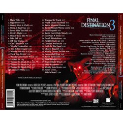 Final Destination 3 サウンドトラック (Shirley Walker) - CD裏表紙