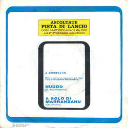 Un Bellissimo novembre サウンドトラック (Ennio Morricone) - CD裏表紙