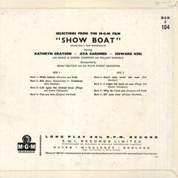 Showboat サウンドトラック (Oscar Hammerstein II, Jerome Kern) - CD裏表紙