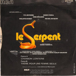 Le Serpent Soundtrack (Ennio Morricone) - CD Trasero
