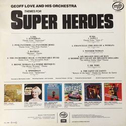 Super Heroes サウンドトラック (Various Composers) - CD裏表紙