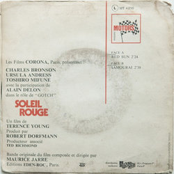 Soleil rouge Soundtrack (Maurice Jarre) - CD Back cover