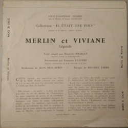 Merlin Et Viviane Lgende 声带 (Maurice Jarre, Henriette Sourgen) - CD后盖