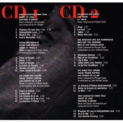 Ich Werde Nie Halbe Sachen Machen Ścieżka dźwiękowa (Riz Ortolani, Philippe Sarde) - Tylna strona okladki plyty CD