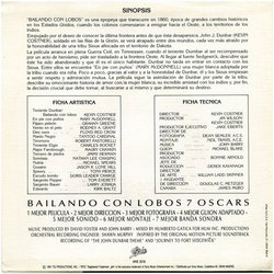 The John Dunbar Theme Trilha sonora (John Barry) - CD capa traseira