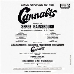 Cannabis 声带 (Serge Gainsbourg) - CD后盖