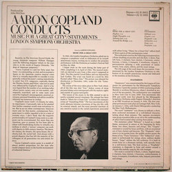 Music for a Great City / / Statements Soundtrack (Aaron Copland) - CD Trasero