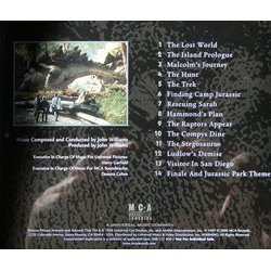 The Lost World: Jurassic Park サウンドトラック (John Williams) - CD裏表紙